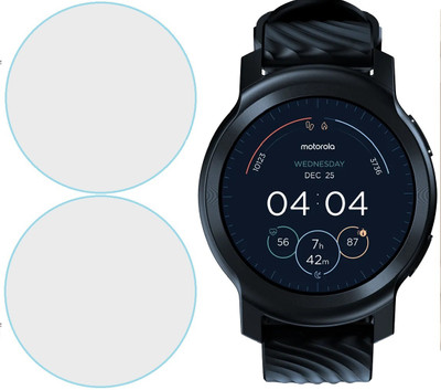 CUBES Screen Guard for Motorola Moto Watch 100 | 1.3 Inch | Soft and Flexible | Touch Sensitive | Unbreakable | Ultra Thin High Grade TPU Film ( Not a Tempered Glass )(Pack of 2)