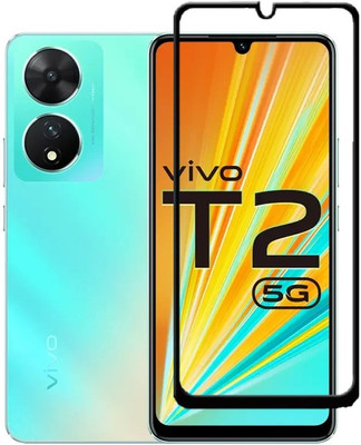 Caseline Edge To Edge Tempered Glass for Vivo T2 5G, vivo T2 5G(Pack of 1)
