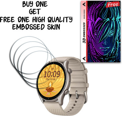 ARBAN Screen Guard for Amazfit GTR 3 FREE 1 Embossed Skin OES-002(Pack of 4)