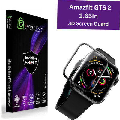 iWishKart Edge To Edge Screen Guard for Amazfit GTS 2, GTS2 1.65Inch, Smart Watch NOT Included, NOT Tempered Glass, 3D Curved Screen Guard(Pack of 1)