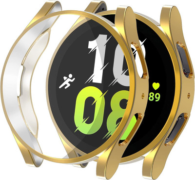 KAZUKI Screen Guard for Galaxy Watch 4 44mm Full Coverage HD TPU Protective Cover (Gold)(Pack of 1)