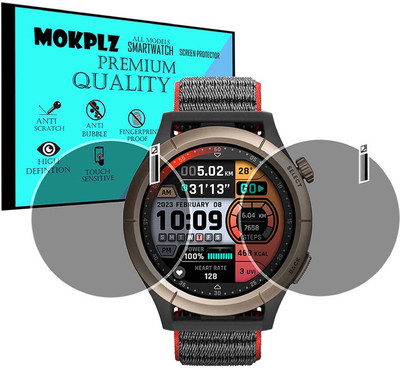 MOKPLZ Screen Guard for AMAZFIT CHEETAH PRO SMARTWATCH(Pack of 2)