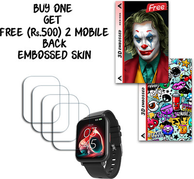 SOMTONE Screen Guard for beatXP Unbound NEO 1.8 inch WITH FREE 500 RUPEES 2 3D EMBOSSED SKIN FOR MOBILE BACK S026(Pack of 4)