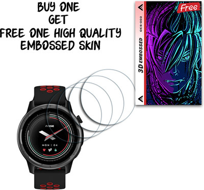 ARBAN Screen Guard for Noise HRX Bounce Smartwatch 1.39inch FREE 1 Embossed Skin OES-002(Pack of 4)