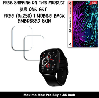 SOMTONE Screen Guard for Maxima Max Pro Sky 1.85 inch WITH FREE 250 RUPEES 1 3D EMBOSSED SKIN FOR MOBILE BACK W2S002(Pack of 2)