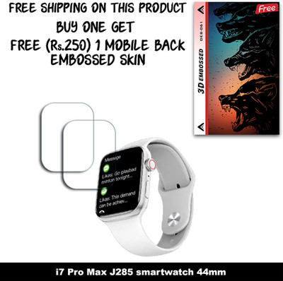 ARBAN Screen Guard for i7 Pro Max J285 smartwatch 44mm (FREE 250 RUPEES 1 3D EMBOSSED SKIN FOR MOBILE BACK W2S061)(Pack of 2)