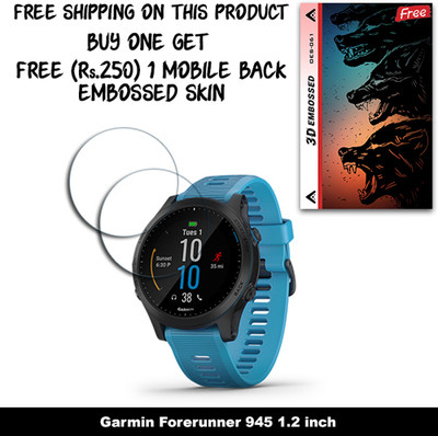 ARBAN Screen Guard for Garmin Forerunner 945 1.2 inch (FREE 250 RUPEES 1 3D EMBOSSED SKIN FOR MOBILE BACK W2S061)(Pack of 2)