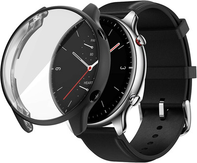 KAZUKI Screen Guard for Amazfit GTR 2 Soft Bumper Case (Black)(Pack of 1)