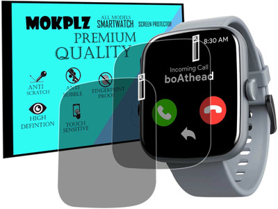 MOKPLZ Screen Guard for BOAT WAVE BEAT CALL SMARTWATCH(Pack of 2)