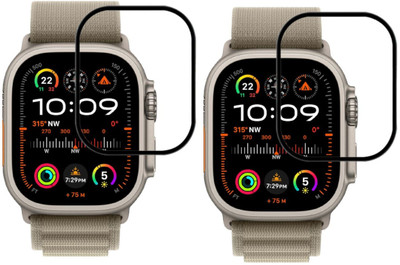 FINCH Edge To Edge Screen Guard for Apple Watch Ultra 2 [49mm] Smartwatch(Pack of 2)