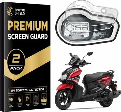 spartan shield Screen Guard for YAMAHA RAY ZR 125 - Disc [with Button Hole] [2 PACK] || Water Resistant || RayZR125 Bike Digital Instrument Cluster Protector || Scratch Cover AccessorIes 2025 [Not Tempered Glass](Pack of 2)
