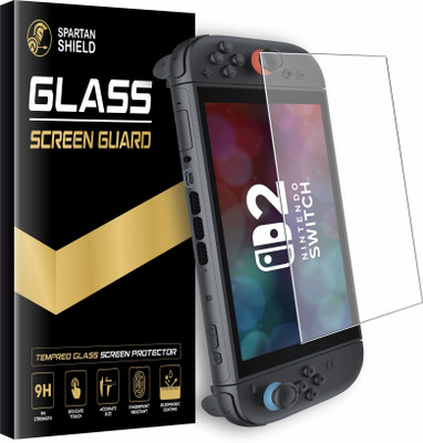 spartan shield Screen Guard for NINTENDO SWITCH 2 Video Game Console 2025 || 9H Remote Player 7.9 inch Display Accessory || Anti Scratch || Fingerprint Resistant || HD Clear Protective Guard Compatible With Switch2 OLED Tempered Glass(Pack of 1)