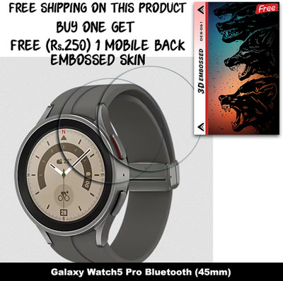 ARBAN Screen Guard for Galaxy Watch5 Pro Bluetooth (45mm) (FREE 250 RUPEES 1 3D EMBOSSED SKIN FOR MOBILE BACK W2S061)(Pack of 2)