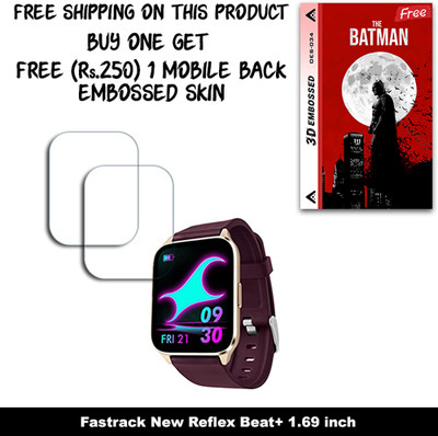 ARBAN Screen Guard for Fastrack New Reflex Beat+ 1.69 inch WITH FREE 250 RUPEES 1 3D EMBOSSED SKIN FOR MOBILE BACK W2S034(Pack of 2) ARBAN Screen Guard for Fastrack New Reflex Beat+ 1.69 inch WITH FREE 250 RUPEES 1 3D EMBOSSED SKIN FOR MOBILE BACK W2S034(Pack of 2)