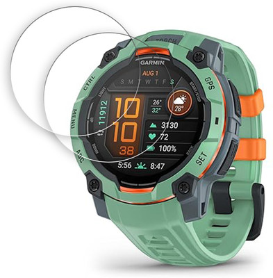 SOMTONE Screen Guard for Garmin Instinct 3 45mm Screen Protector | Anti-Scratch | Edge to Edge Full Coverage | 9H Hardness | Screen Guard for Smartwatch(Pack of 2)