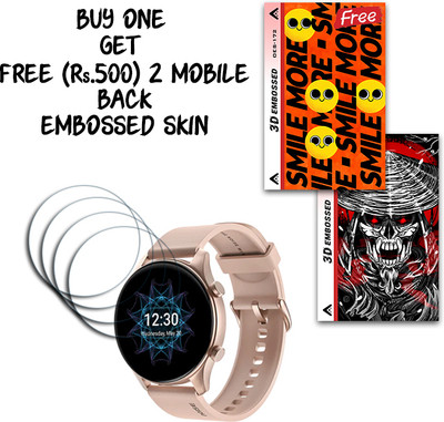 ARBAN Screen Guard for NoiseFit Evolve 2 Smartwatch 1.2 inch WITH FREE 500 RUPEES 2 3D EMBOSSED SKIN FOR MOBILE BACK S172(Pack of 4)