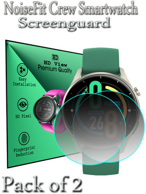 daffin Edge To Edge Tempered Glass for NoiseFit Crew(Pack of 2)