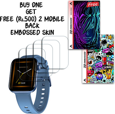 ARBAN Screen Guard for crossbeats Ignite Spectra Max 1.81inch WITH FREE 500 RUPEES 2 3D EMBOSSED SKIN FOR MOBILE BACK S002(Pack of 4)