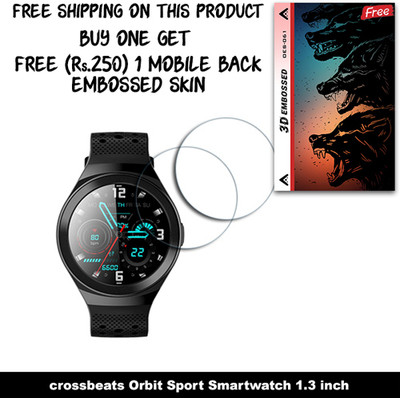 ARBAN Screen Guard for crossbeats Orbit Sport Smartwatch 1.3 inch (FREE 250 RUPEES 1 3D EMBOSSED SKIN FOR MOBILE BACK W2S061)(Pack of 2)