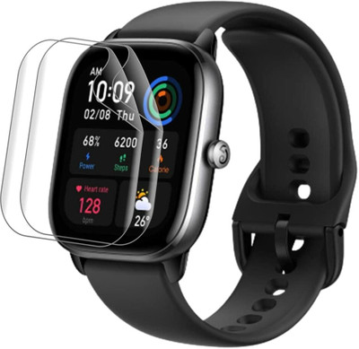CUBES Screen Guard for Amazfit GTS 4 Mini | 1.65 Inch | Soft and Flexible | Touch Sensitive | Unbreakable | Ultra Thin| Edge To Edge TPU Film ( Not a Tempered Glass )(Pack of 2)