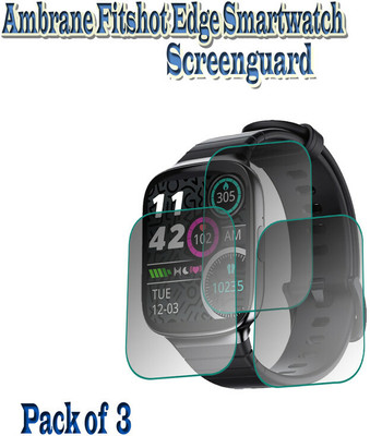 daffin Edge To Edge Screen Guard for Ambrane Fitshot Edge(Pack of 3)