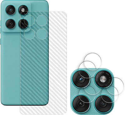 ARBAN Screen Guard for Motorola Edge 60 Fusion 5G Camera Lens Protector | Anti-Scratch | Edge to Edge Full Coverage | 9H Hardness (BACK CARBON FIBER SKIN + CAMERA LENS PROTECTOR)(Pack of 2)