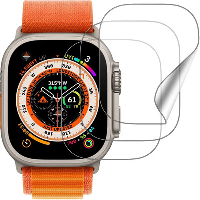 ZSA Enterprises Screen Guard for Membrane For Apple Watch Ultra | 49mm Edge To Edge Full Screen Coverage Flexible Watch Screen Protector membrane with easy installation Kit for Apple smart watch 49mm(Pack of 1)
