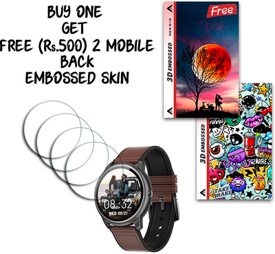 ARBAN Screen Guard for CrossBeats Orbit Smartwatch 1.39 inch WITH FREE 500 RUPEES 2 3D EMBOSSED SKIN FOR MOBILE BACK S010(Pack of 4)