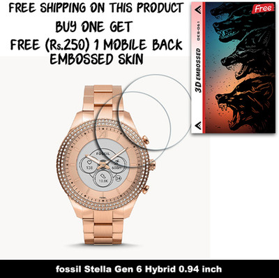 ARBAN Screen Guard for fossil Stella Gen 6 Hybrid 0.94 inch (FREE 250 RUPEES 1 3D EMBOSSED SKIN FOR MOBILE BACK W2S061)(Pack of 2)