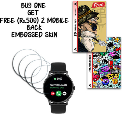 ARBAN Screen Guard for Maxima Max Pro Knight smartwatch 44.5mm WITH FREE 500 RUPEES 2 3D EMBOSSED SKIN FOR MOBILE BACK S001(Pack of 4)