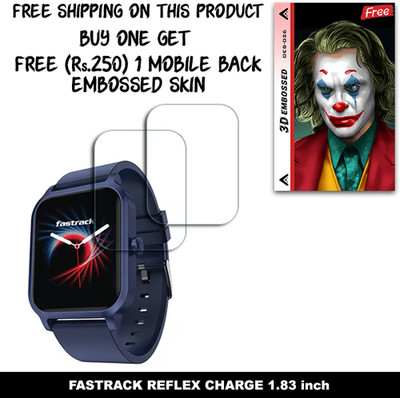 ARBAN Screen Guard for FASTRACK REFLEX CHARGE 1.83 inch WITH FREE 250 RUPEES 1 3D EMBOSSED SKIN FOR MOBILE BACK W2S026(Pack of 2)