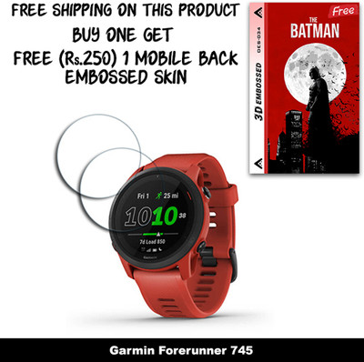 ARBAN Screen Guard for Garmin Forerunner 745 WITH FREE 250 RUPEES 1 3D EMBOSSED SKIN FOR MOBILE BACK W2S034(Pack of 2)