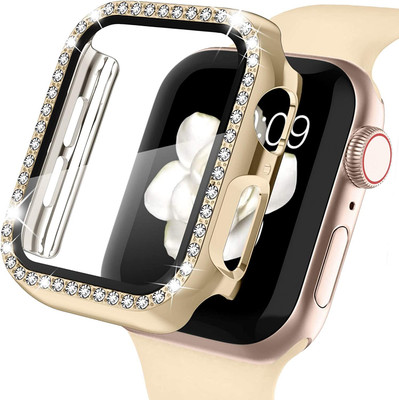 KAZUKI Screen Guard for 38mm Apple iWatch (38mm) Series 3 Series 2 Series 1 [38mm] Bling Diamond Case (Gold)(Pack of 1)