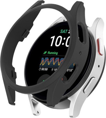 KAZUKI Screen Guard for Sansung Galaxy Watch 7 44mm Half Pack Hollow PC Watch Protective Case (Black)(Pack of 1)