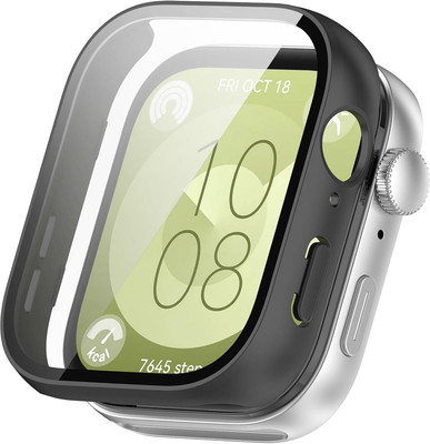 KAZUKI Screen Guard for Huawei Watch Fit 3 PC + Tempered Film Integrated Watch Protective Case(Black)(Pack of 1) KAZUKI Screen Guard for Huawei Watch Fit 3 PC + Tempered Film Integrated Watch Protective Case(Black)(Pack of 1)