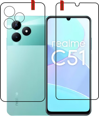 Zoku Protection Front and Back Tempered Glass for Realme C51(Pack of 2)