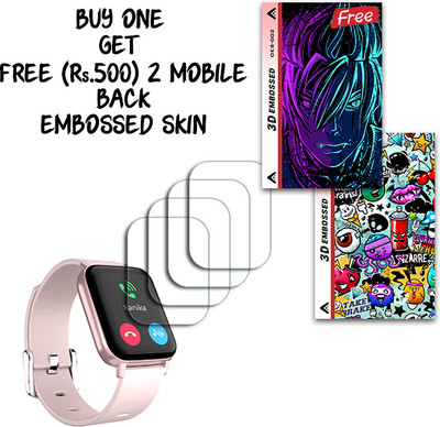 ARBAN Screen Guard for Hammer Pulse 3.0 1.69 inch WITH FREE 500 RUPEES 2 3D EMBOSSED SKIN FOR MOBILE BACK S002(Pack of 4)