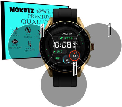 MOKPLZ Screen Guard for FIRE BOLTT INVINCIBLE PLUS SMARTWATCH(Pack of 3)
