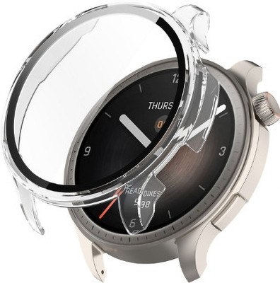 KAZUKI Screen Guard for Amazfit Balance A2286 Tempered Watch Protective Case (Clear)(Pack of 1)