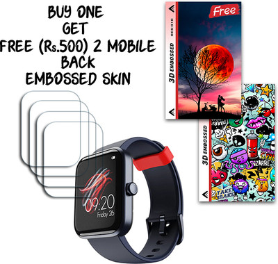 SOMTONE Screen Guard for boAt Wave Select Smartwatch 1.69 inch WITH FREE 500 RUPEES 2 3D EMBOSSED SKIN FOR MOBILE BACK S010(Pack of 4)