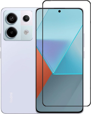 Guildr Edge To Edge Tempered Glass for Tempered Glass for Redmi Note 13, 13 Pro (Black) (11D)(Pack of 1)