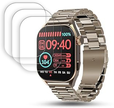 ARBAN Screen Guard for Pebble Cosmos Vogue 1.96 inch SCREEN GUARD FOR SMARTWATCH(Pack of 3)