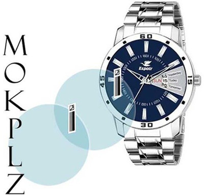 MOKPLZ Screen Guard for ESPOIR MENS ESP12457 ANALOG BLUE WATCH(Pack of 2)