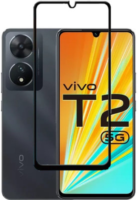 Caseline Edge To Edge Tempered Glass for Vivo T2 5G, vivo T2 5G(Pack of 1)