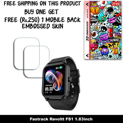 ARBAN Screen Guard for Fastrack Revoltt FS1 1.83inch (FREE 250 RUPEES 1 3D EMBOSSED SKIN FOR MOBILE BACK W2S039)(Pack of 2)