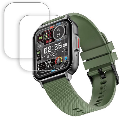SOMTONE Screen Guard for pTron Pulsefit Ace 2.01 inch Smartwatch Screen Protector | Anti-Scratch | Edge to Edge Full Coverage | 9H Hardness | Screen Guard(Pack of 2)