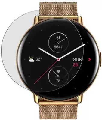 Wishguard Screen Guard for Amazfit Zepp E (Round) with Ultra Clear Bubble Proof Glass [1](Pack of 1)