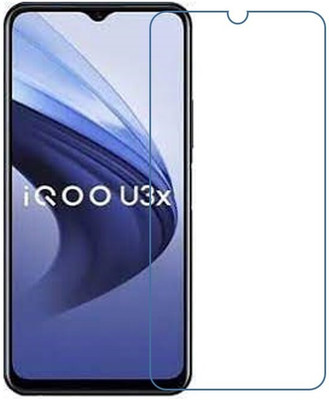 Fit size Tempered Glass Guard for vivo iqoo u3x 5g plastic screen guard(Pack of 1)