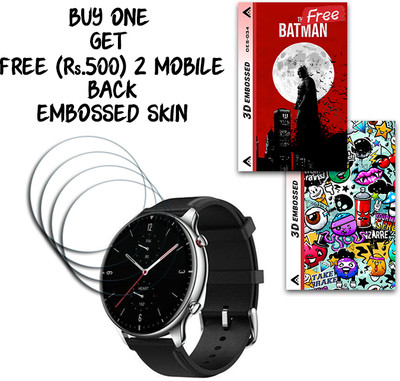 ARBAN Screen Guard for Amazfit GTR 2 WITH FREE 500 RUPEES 2 3D EMBOSSED SKIN FOR MOBILE BACK S034(Pack of 4)