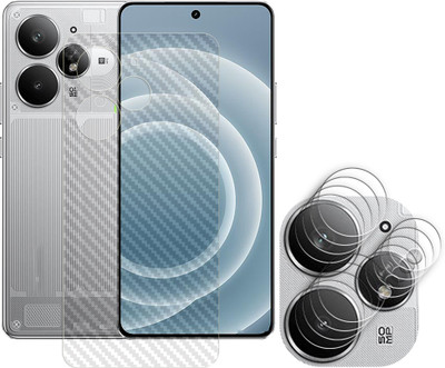 SOMTONE Screen Guard for Realme Neo7 Turbo 5G Camera Lens Glass Protector | Anti-Scratch | Edge to Edge Full Coverage ( BACK CARBON FIBER SKIN + CAMERA LENS PROTECTOR )(Pack of 4)